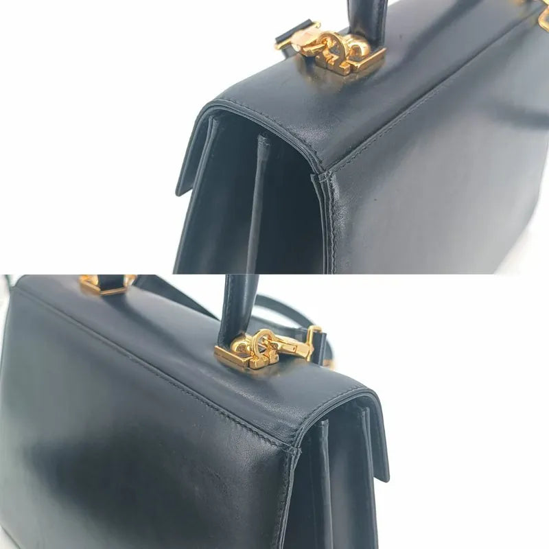 js463-salvatore-ferragamo-black-leather-gancini-shoulder-bag