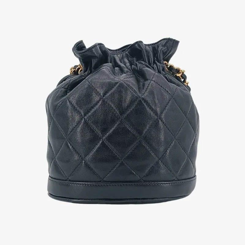 jt183-chanel-vintage-black-lambskin-drawstring-bucket-bag