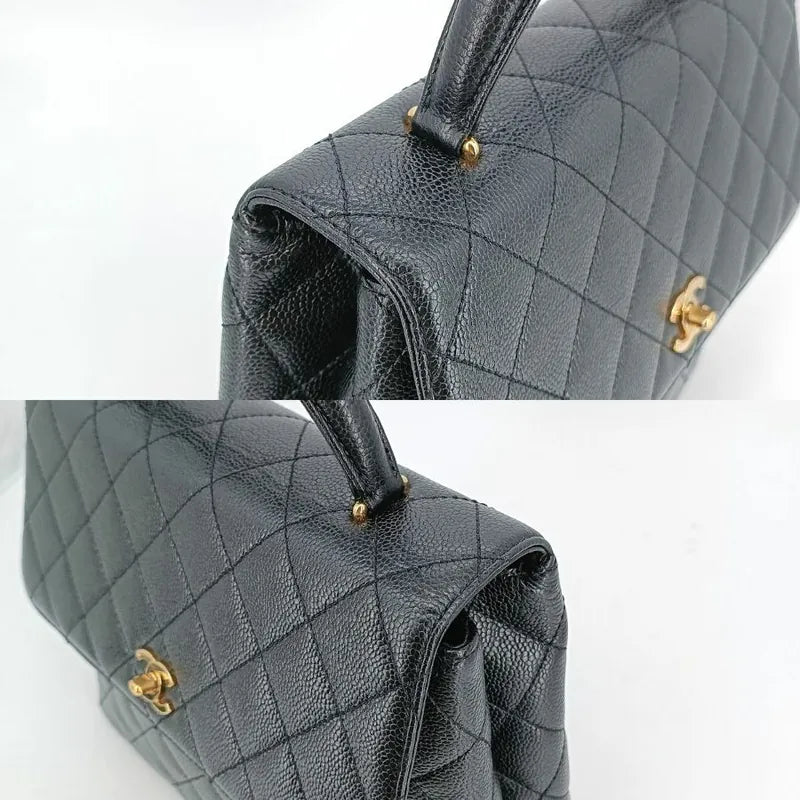 c401-chanel-vintage-black-caviar-leather-kelly-handbag