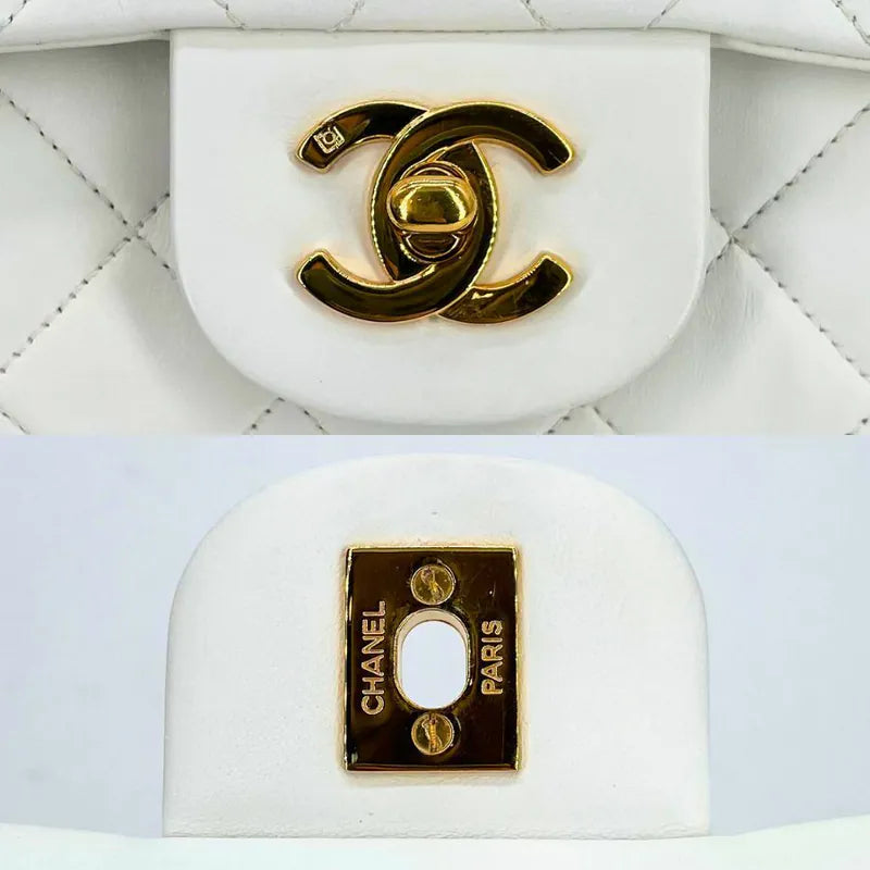 jah192-chanel-vintage-white-lambskin-23cm-classic-flap-bag