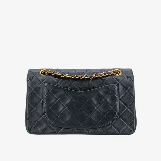 c416-chanel-vintage-black-lambskin-23cm-classic-flap-bag