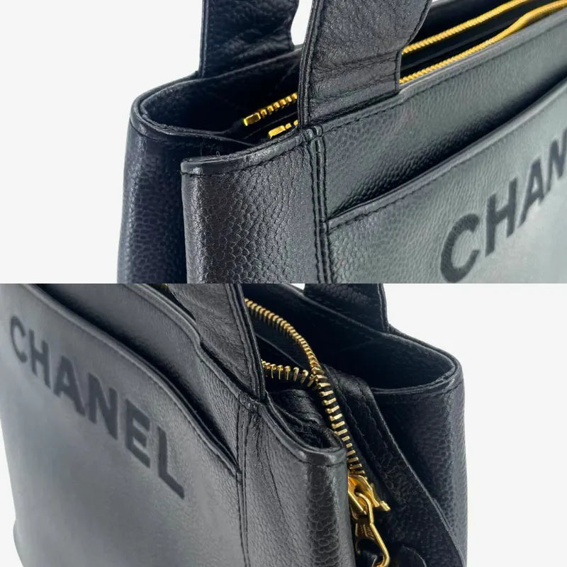 rc245-chanel-vintage-black-caviar-leather-embroidered-logo-tote-bag
