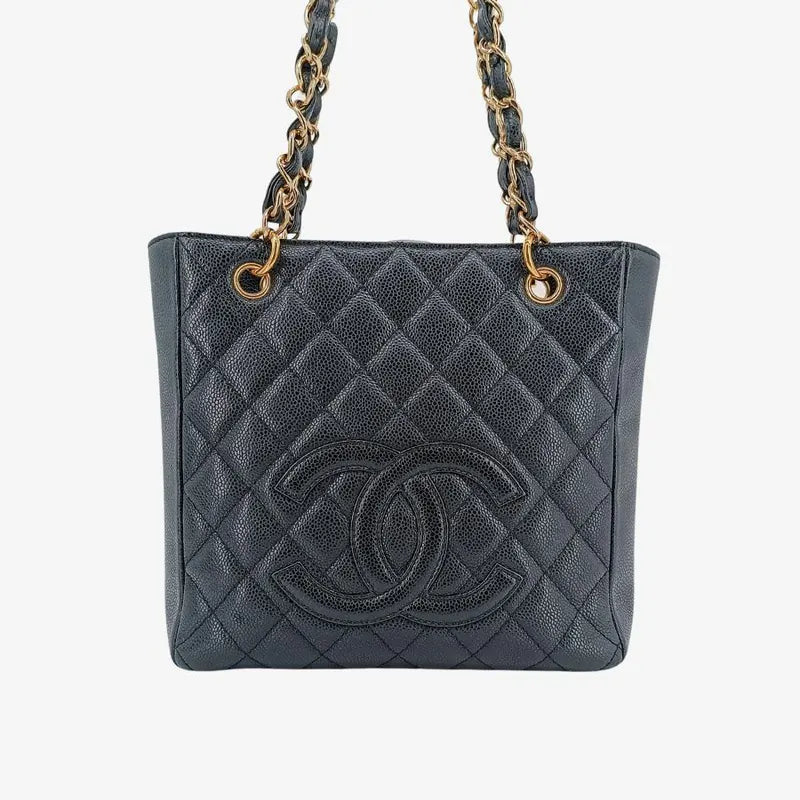 rb589-chanel-vintage-black-caviar-leather-embossed-logo-pst-tote-bag