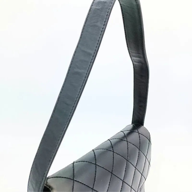 c384-chanel-vintage-black-lambskin-quilted-flap-bag