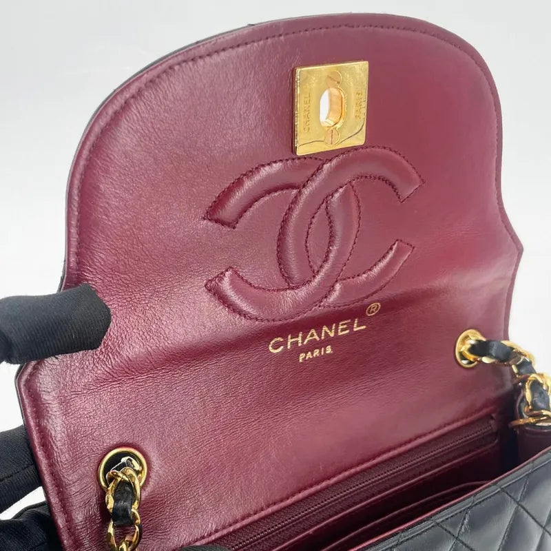 jw871-chanel-vintage-black-lambskin-half-moon-flap-bag