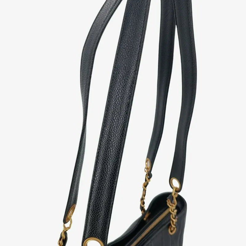 jah129-chanel-vintage-black-caviar-leather-chevron-tote-bag