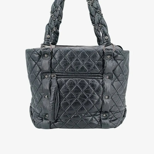 ra660-chanel-vintage-black-calfskin-lady-braid-tote-bag