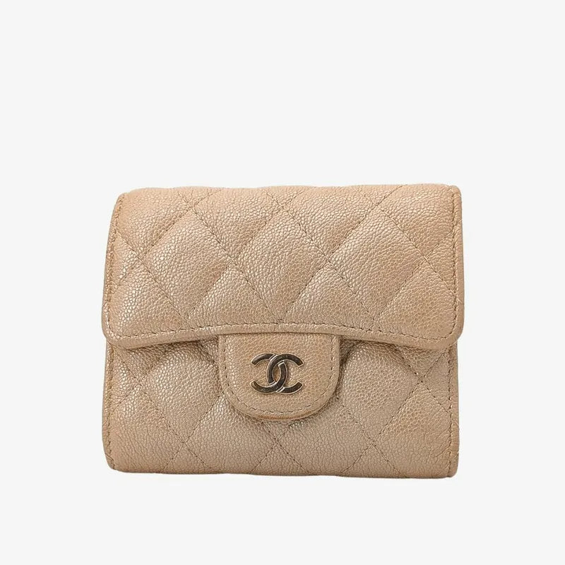 js690-chanel-beige-caviar-leather-classic-small-flap-wallet