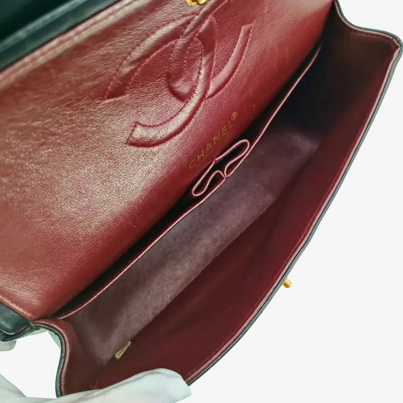 ra840-chanel-vintage-black-lambskin-25cm-classic-flap-bag