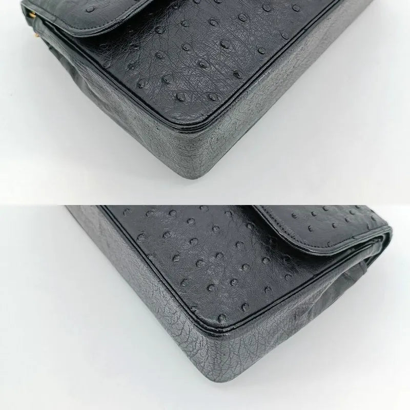 sh020-chanel-vintage-black-ostrichskin-23cm-classic-flap-bag