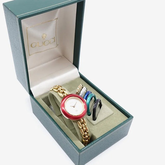 jq091-gucci-vintage-gold-plated-chain-with-bezels-watch