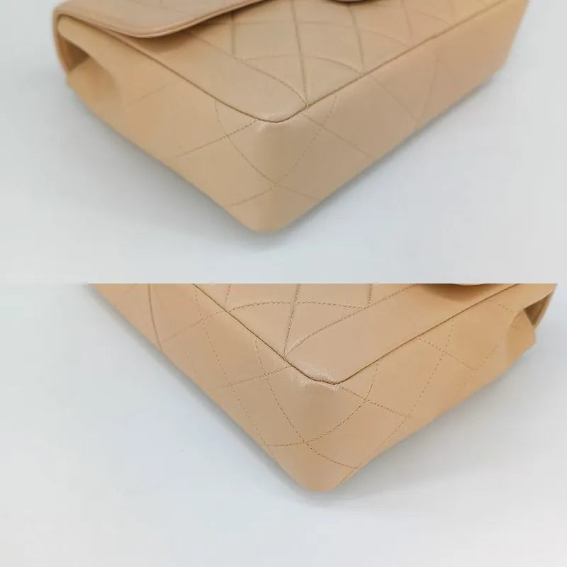 jt426-chanel-vintage-beige-lambskin-quilted-flap-bag