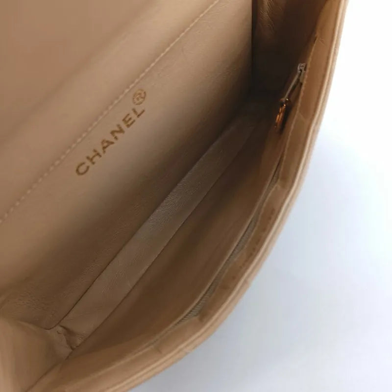 js724-chanel-vintage-beige-lambskin-23cm-double-side-flap-bag