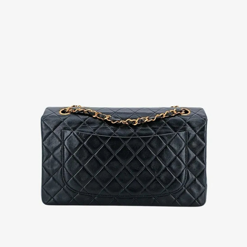 jt914-chanel-vintage-black-lambskin-27cm-classic-flap-bag
