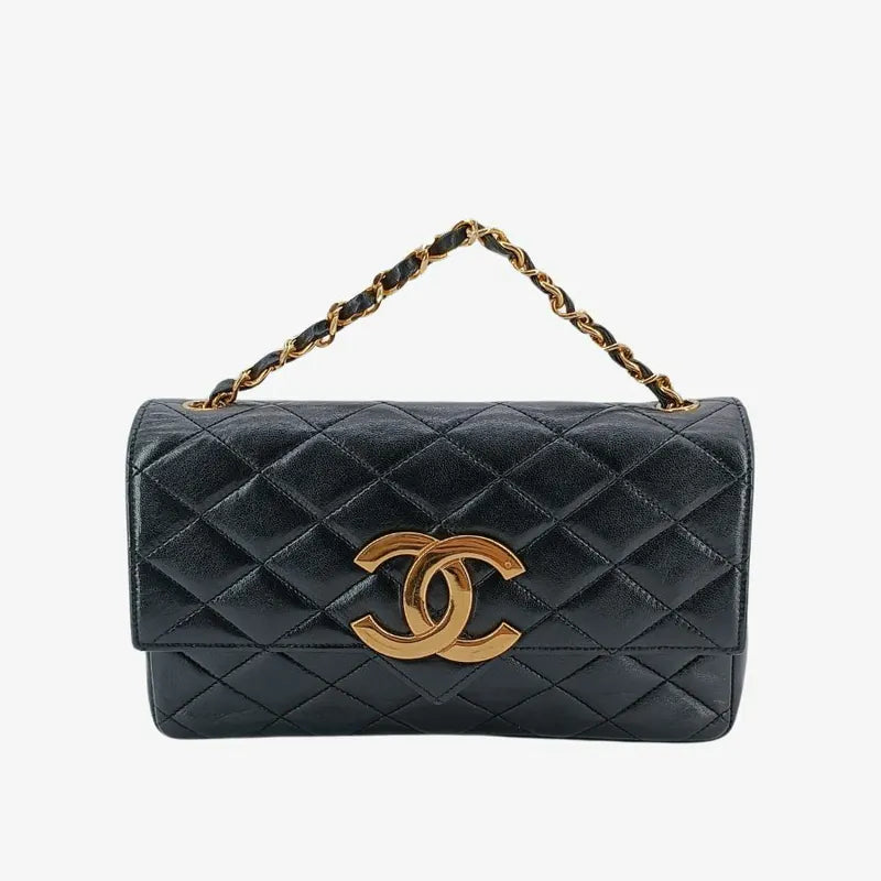 rb062-chanel-vintage-black-lambskin-big-cc-pointed-flap-bag