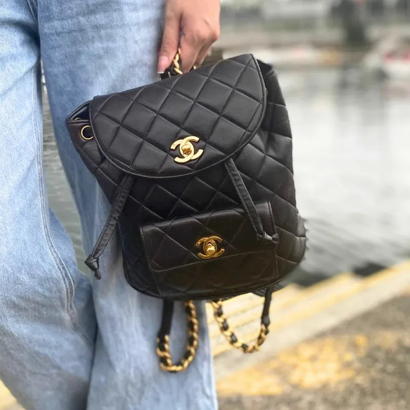 c340-chanel-vintage-black-lambskin-duma-backpack