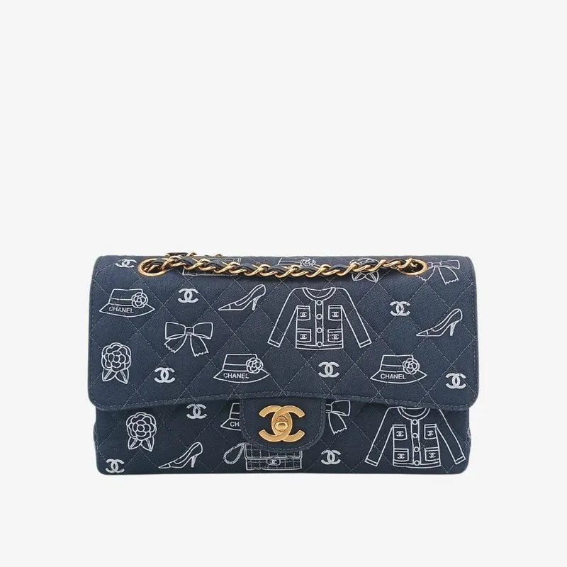 sh002-chanel-vintage-navy-canvas-icon-print-classic-double-flap-bag