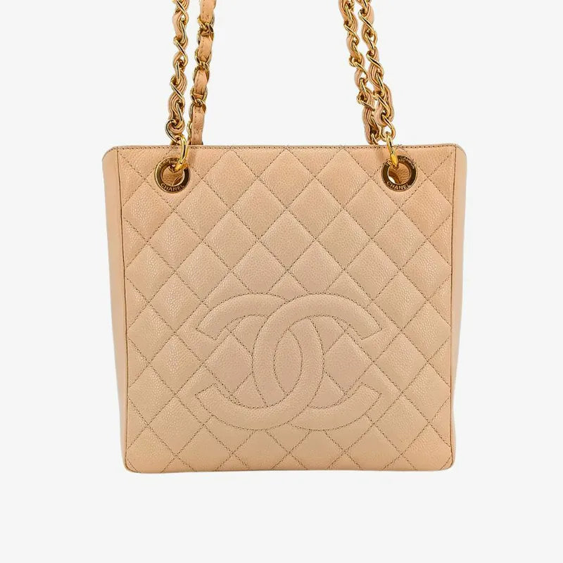 c487-chanel-vintage-beige-caviar-leather-embossed-logo-pst-tote-bag