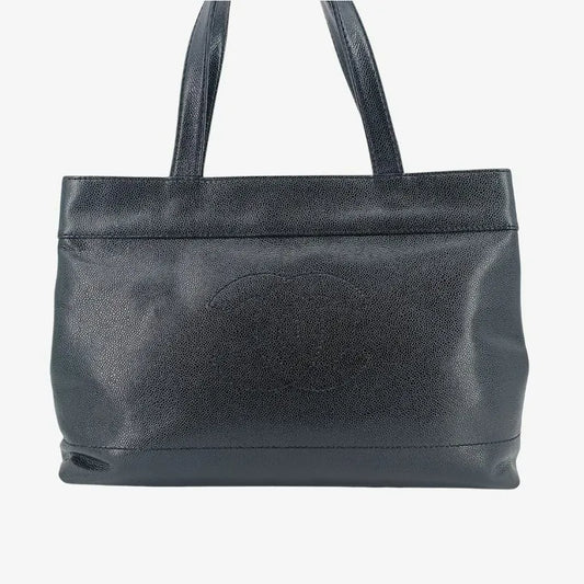 jah184-chanel-vintage-black-caviar-leather-tote-bag