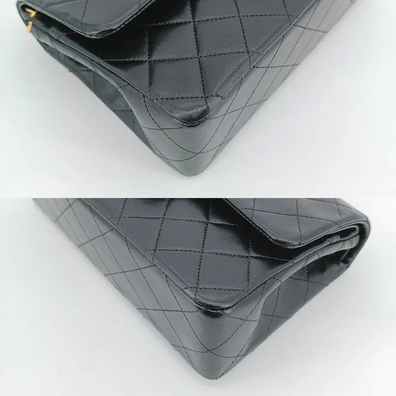 jt580-chanel-vintage-black-lambskin-23cm-classic-flap-bag