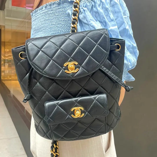 jt338-chanel-vintage-black-lambskin-duma-backpack