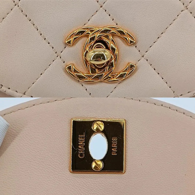 rb349-chanel-vintage-light-pink-lambskin-gold-chain-flap-bag