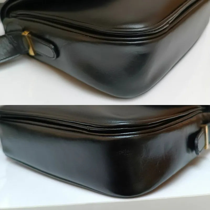 jw452-celine-vintage-black-box-leather-shoulder-bag