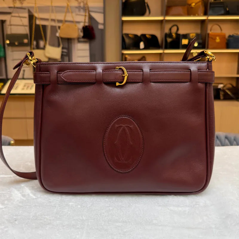 jx447-cartier-vintage-burgundy-leather-shoulder-bag