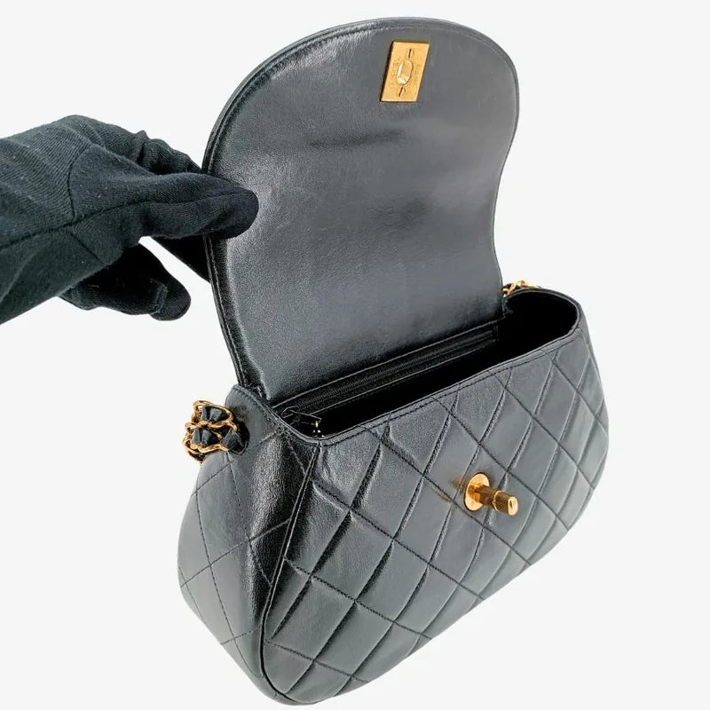 c360-chanel-vintage-black-lambskin-quilted-flap-handbag
