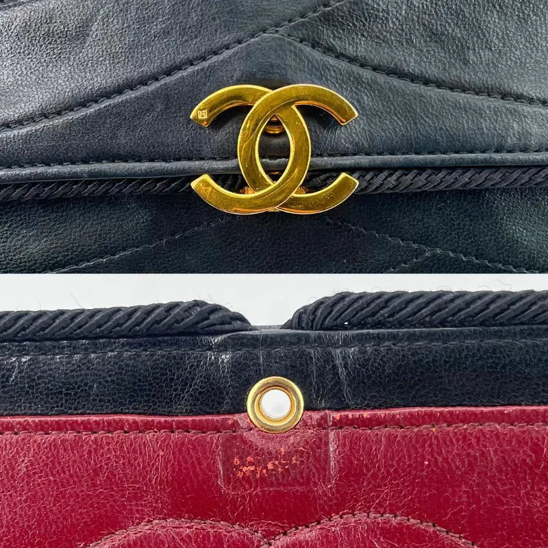 c544-chanel-vintage-black-lambskin-scallop-flap-bag