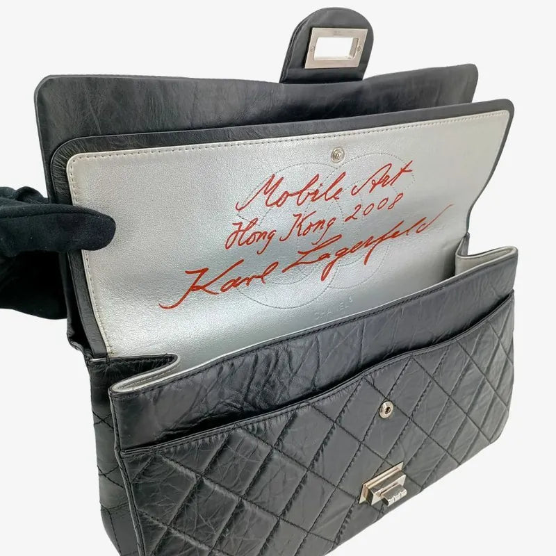 c387-chanel-black-calfskin-255-maxi-flap-bag