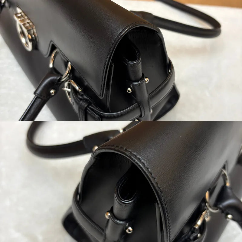 jy369-salvatore-ferragamo-vintage-black-leather-shoulder-bag