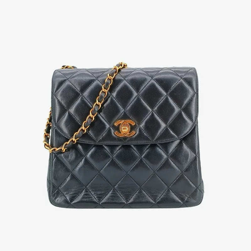 90211138-chanel-vintage-black-lambskin-quilted-flap-bag