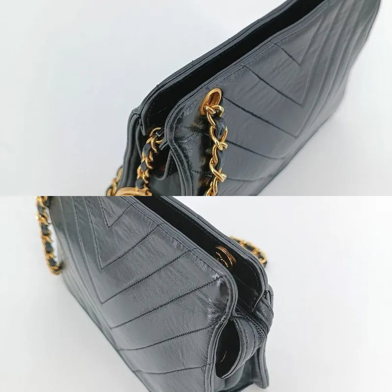 c436-chanel-vintage-black-lambskin-chevron-shoulder-bag