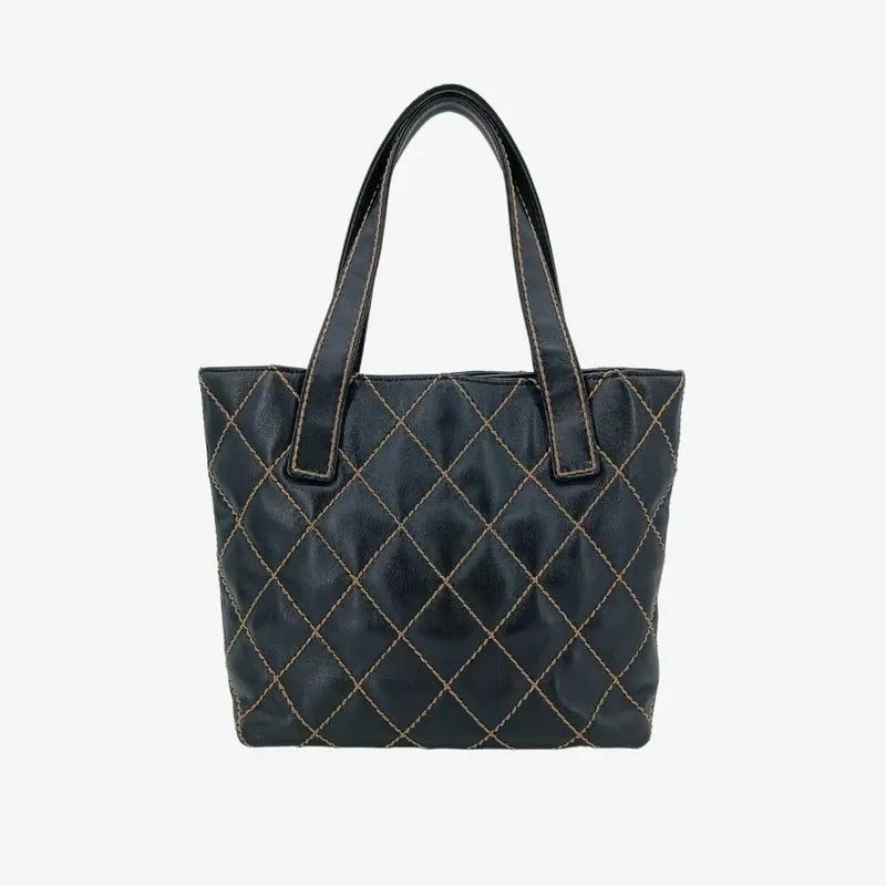 jt053-chanel-vintage-black-calfskin-wild-stitch-tote-bag