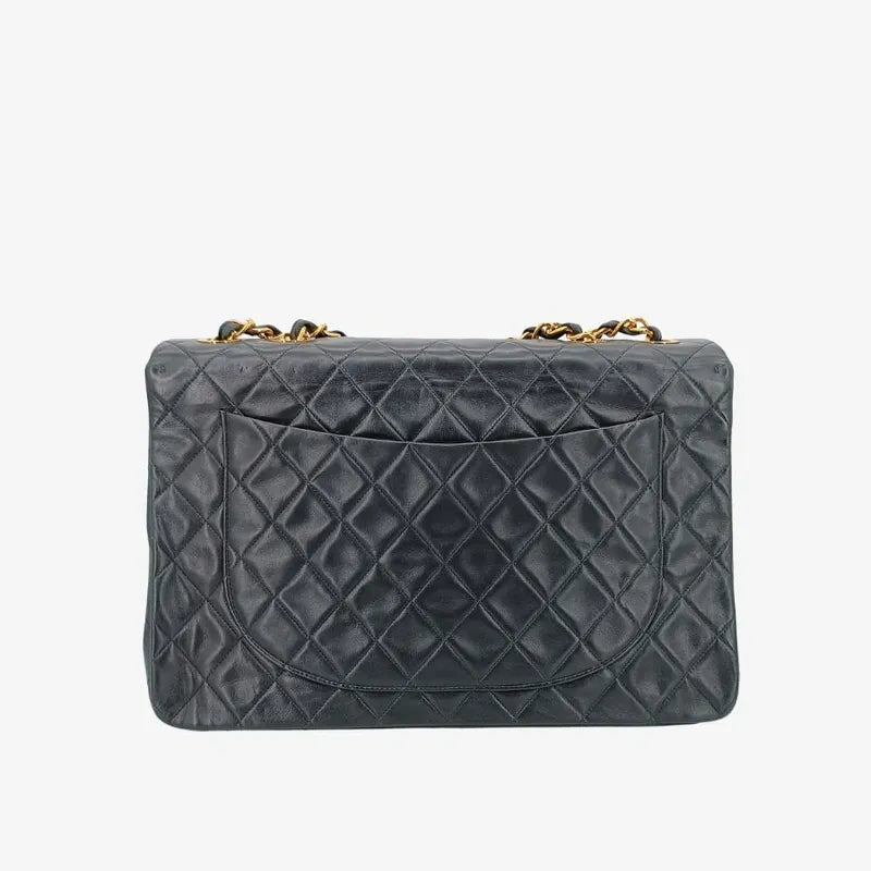 c309-chanel-vintage-black-lambskin-maxi-classic-flap-bag