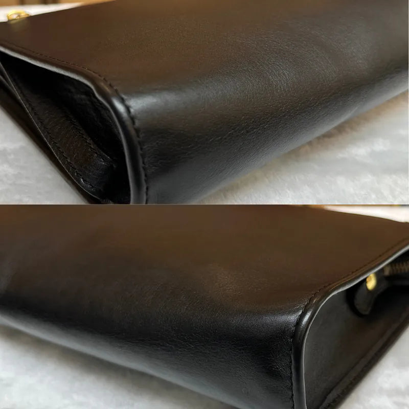 jx231-celine-vintage-black-leather-clutch-bag