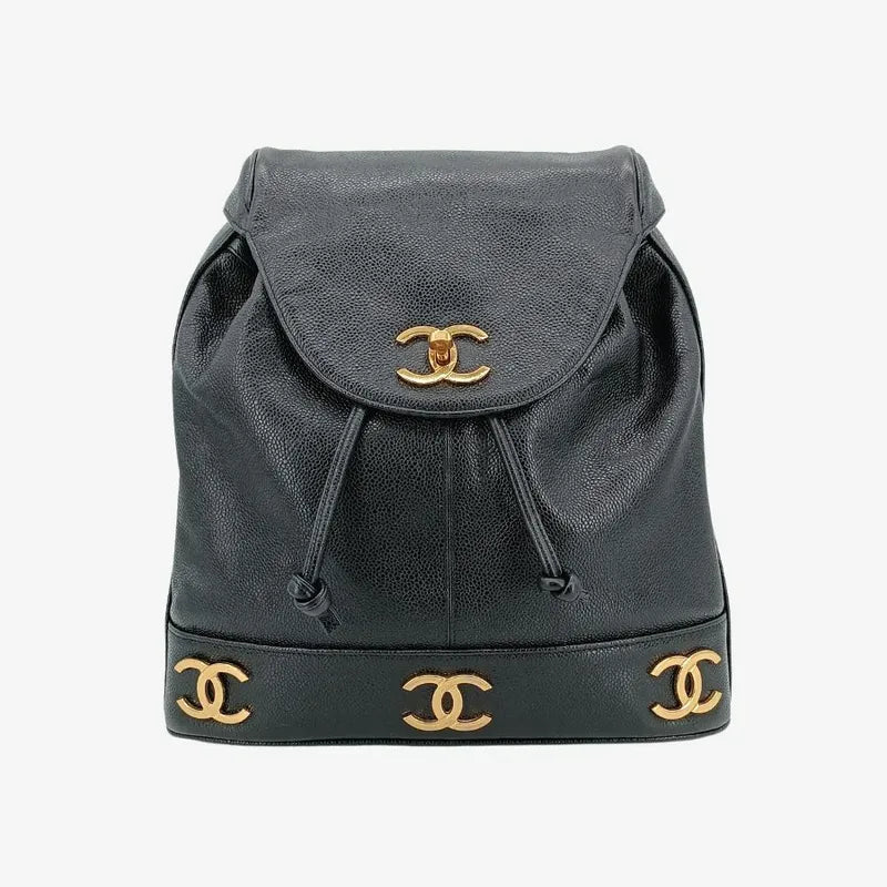 jr396-chanel-vintage-black-caviar-leather-turnlock-flap-backpack