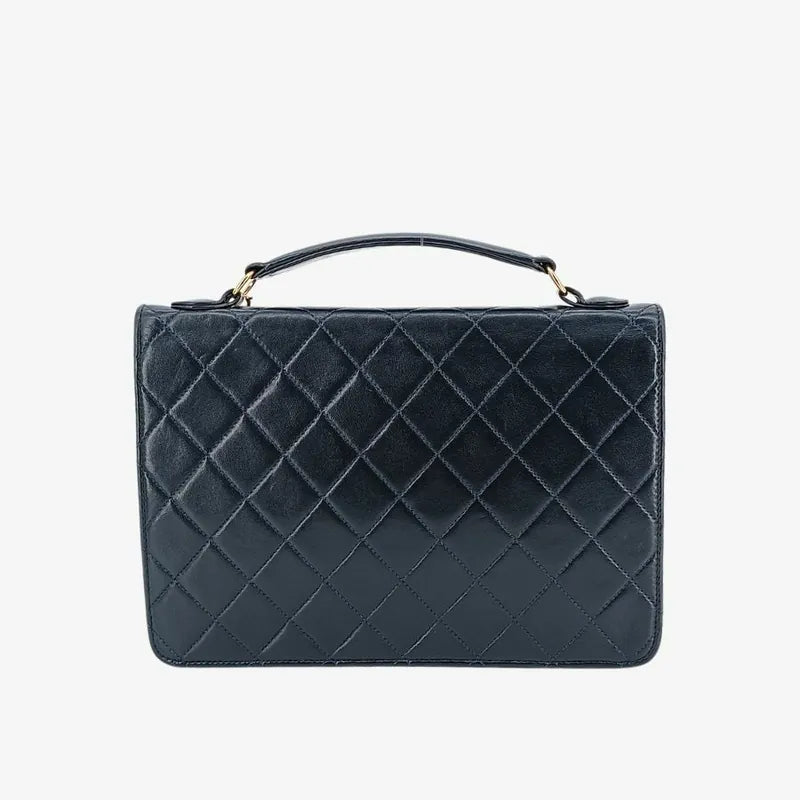 ra489-chanel-vintage-navy-lambskin-double-turnlock-flap-bag