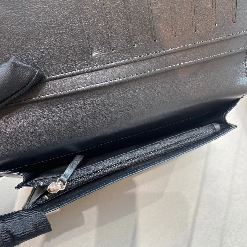 jw406-chanel-vintage-black-lambskin-long-wallet