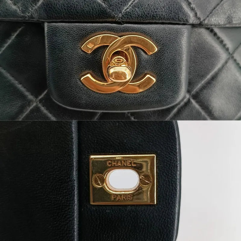 js552-chanel-vintage-black-lambskin-27cm-classic-flap-bag