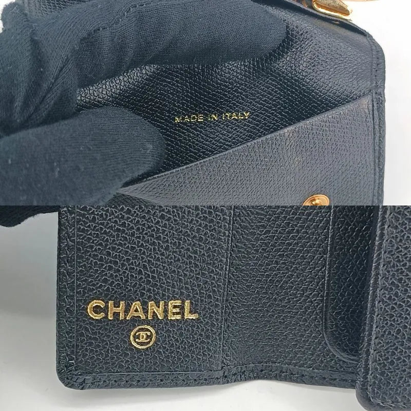 jt405-chanel-vintage-black-caviar-leather-cc-flap-6-key-holder