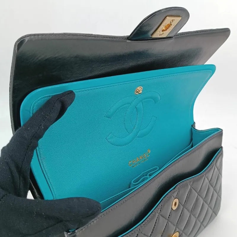 c441-chanel-vintage-black-blue-lambskin-25cm-classic-flap-bag