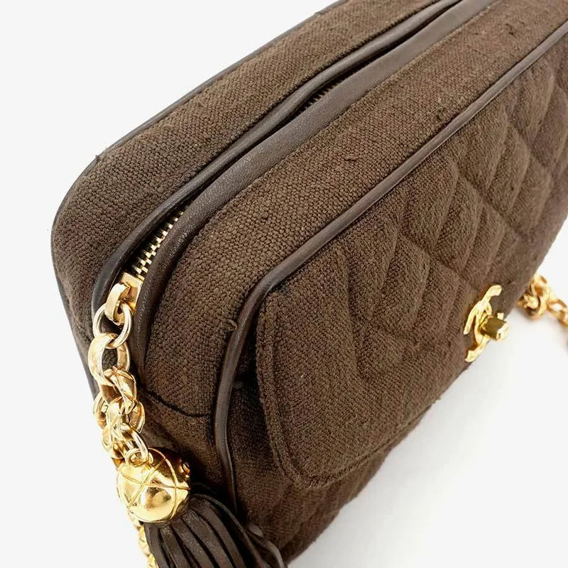 js011-chanel-vintage-brown-linen-gold-chain-camera-bag