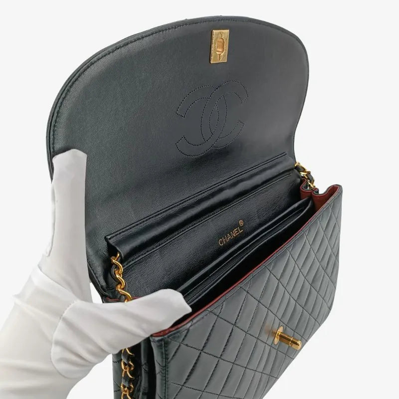 jt916-chanel-vintage-black-lambskin-half-moon-flap-bag