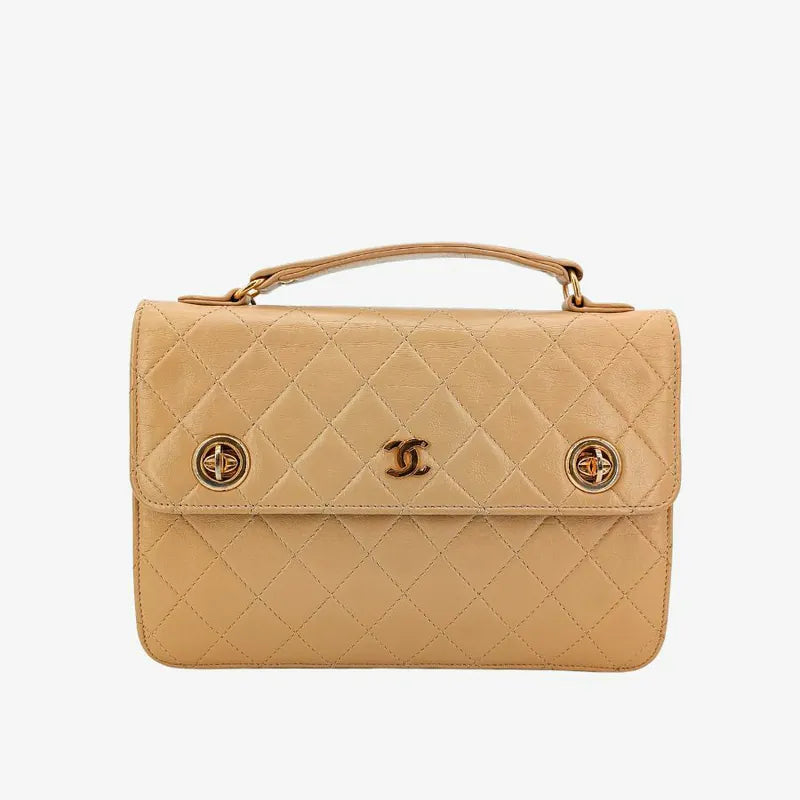 jt968-chanel-vintage-beige-lambskin-double-lock-flap-bag