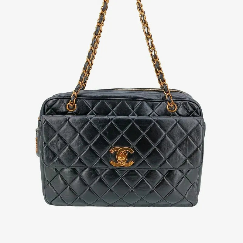 jt184-chanel-vintage-black-lambskin-quilted-tote-bag
