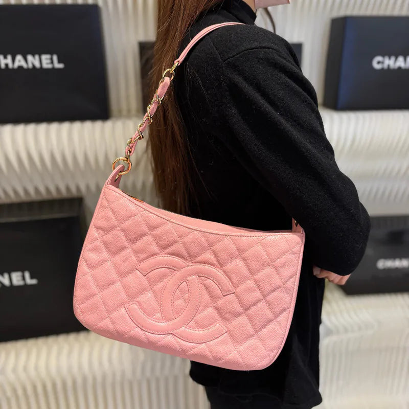 jw431-chanel-vintage-pink-caviar-leather-quilted-chain-handbag