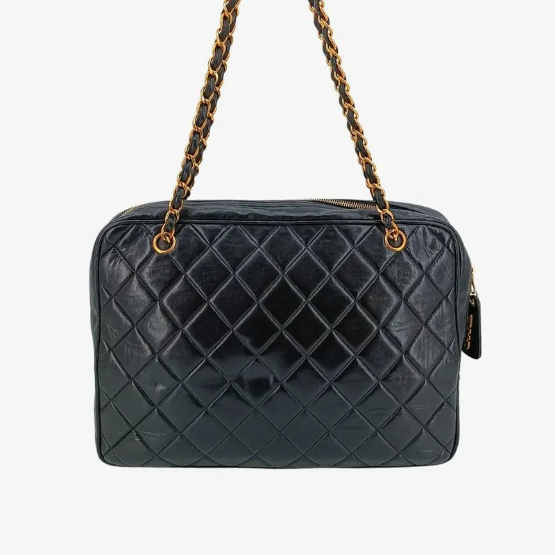 jt184-chanel-vintage-black-lambskin-quilted-tote-bag