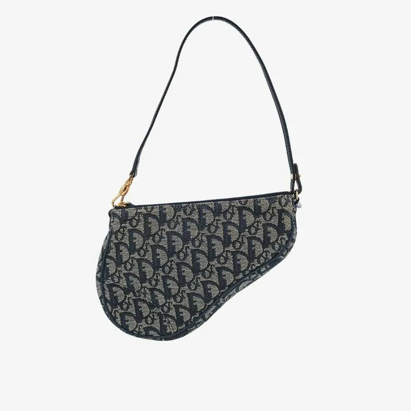 jt337-christian-dior-vintage-blue-monogram-canvas-oblique-mini-saddle-bag